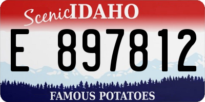ID license plate E897812