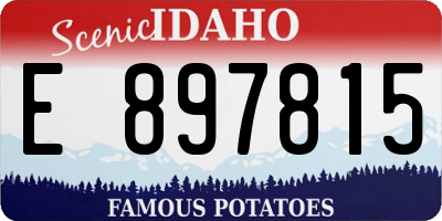 ID license plate E897815