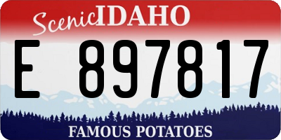 ID license plate E897817