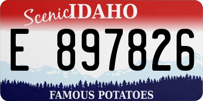 ID license plate E897826