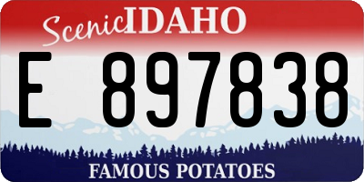 ID license plate E897838