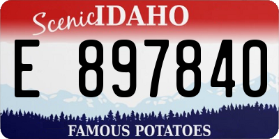 ID license plate E897840