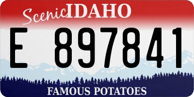 ID license plate E897841