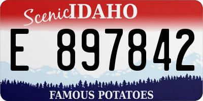 ID license plate E897842