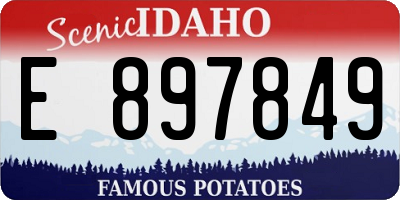 ID license plate E897849