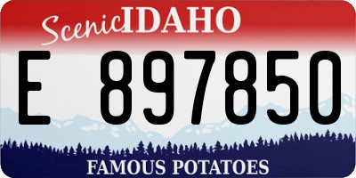 ID license plate E897850