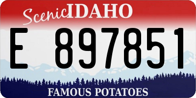 ID license plate E897851