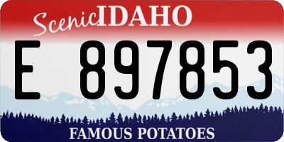ID license plate E897853