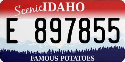 ID license plate E897855