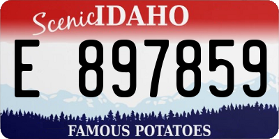 ID license plate E897859