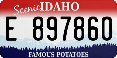 ID license plate E897860