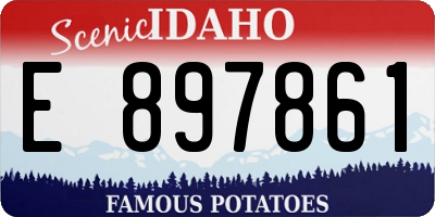 ID license plate E897861