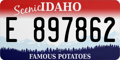 ID license plate E897862