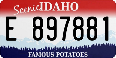 ID license plate E897881