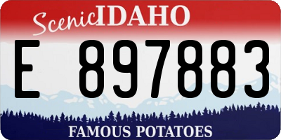 ID license plate E897883