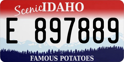 ID license plate E897889