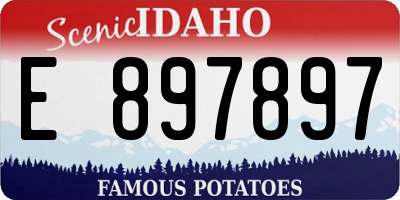 ID license plate E897897