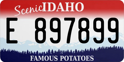 ID license plate E897899