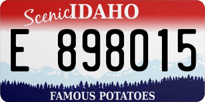 ID license plate E898015