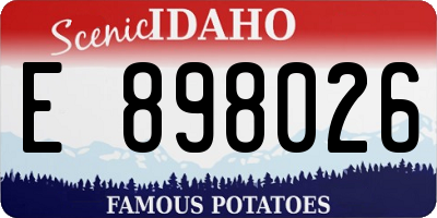 ID license plate E898026