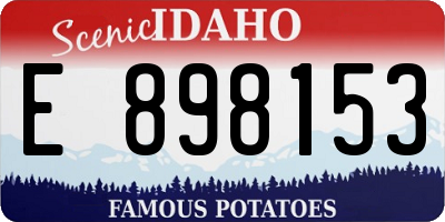 ID license plate E898153