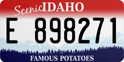 ID license plate E898271