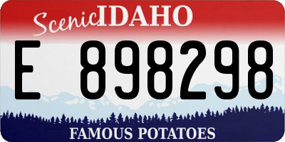 ID license plate E898298