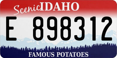 ID license plate E898312