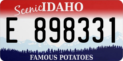ID license plate E898331