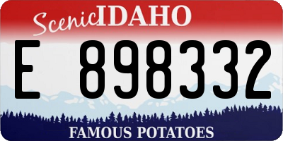 ID license plate E898332