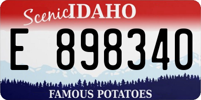 ID license plate E898340