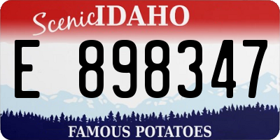 ID license plate E898347