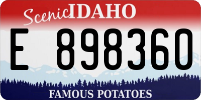 ID license plate E898360