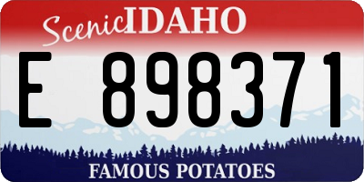 ID license plate E898371