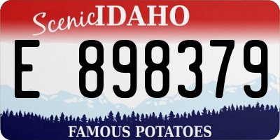 ID license plate E898379