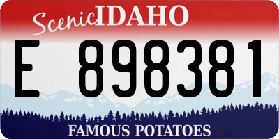 ID license plate E898381