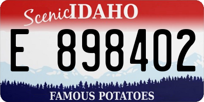 ID license plate E898402