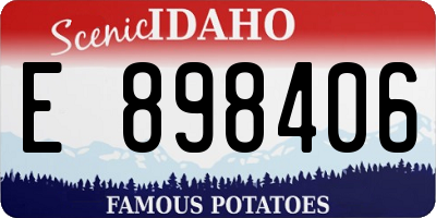 ID license plate E898406