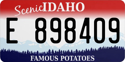 ID license plate E898409