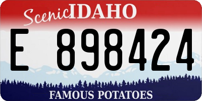 ID license plate E898424