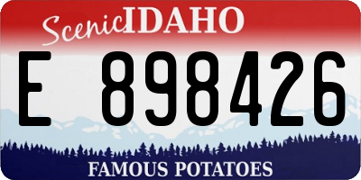 ID license plate E898426