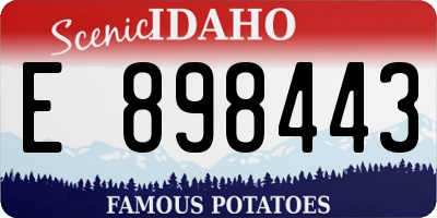ID license plate E898443
