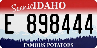 ID license plate E898444