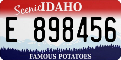 ID license plate E898456