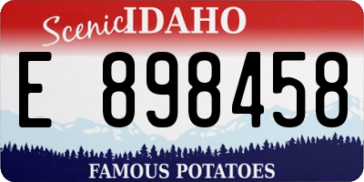 ID license plate E898458