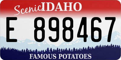 ID license plate E898467