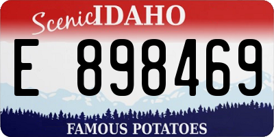 ID license plate E898469