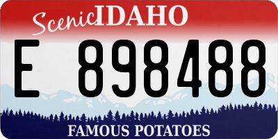 ID license plate E898488