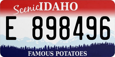 ID license plate E898496