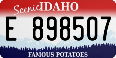 ID license plate E898507